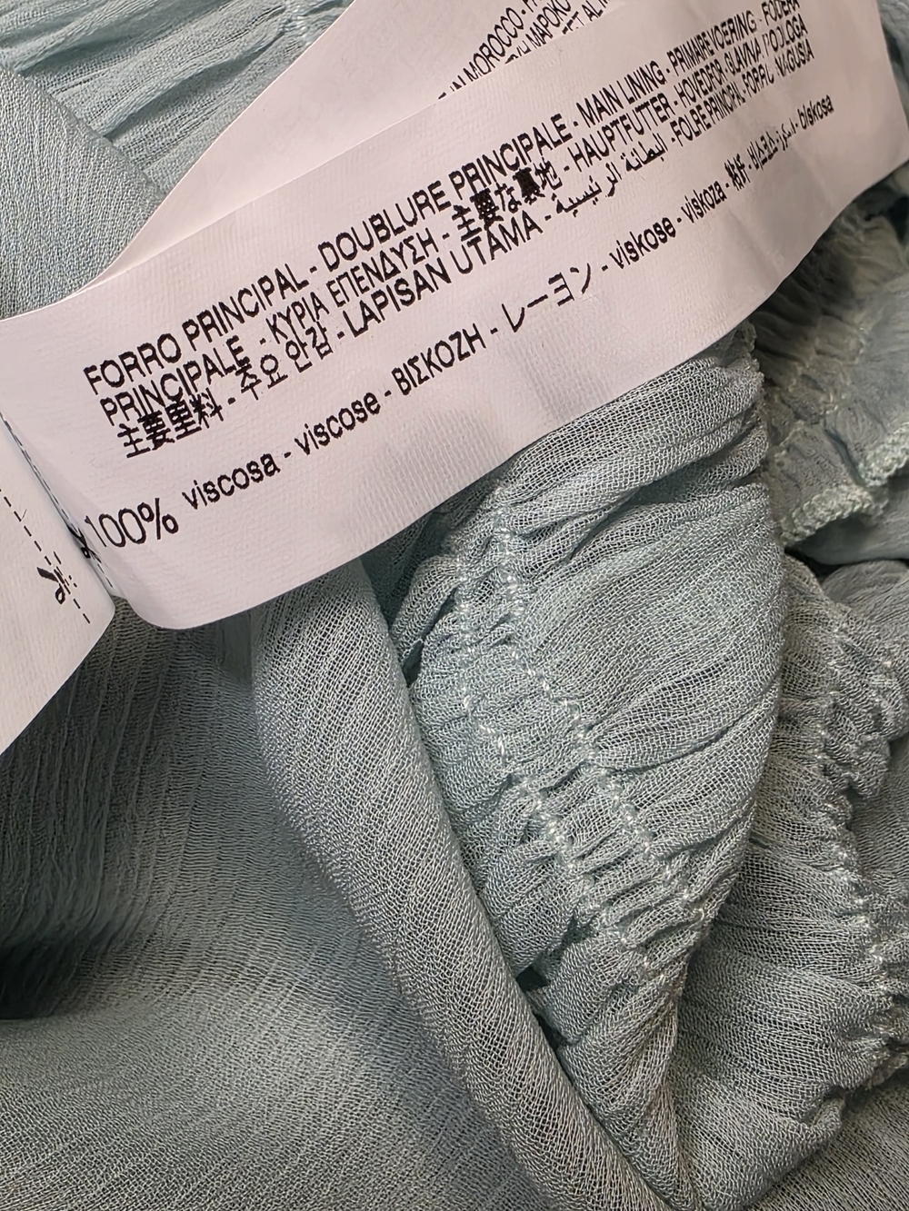 NWOT ZARA ELASTIC DETAIL MIDI DRESS - Sea green 0/0387/171/982/04 Size L - Picture 8 of 8